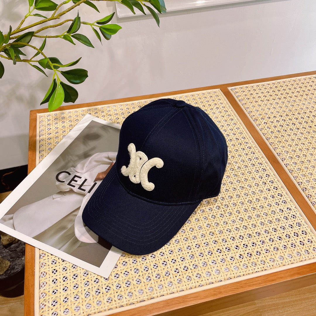 CELINE BASEBALL CAP MODEL 652273 IN DEEP NAVY FABRIC