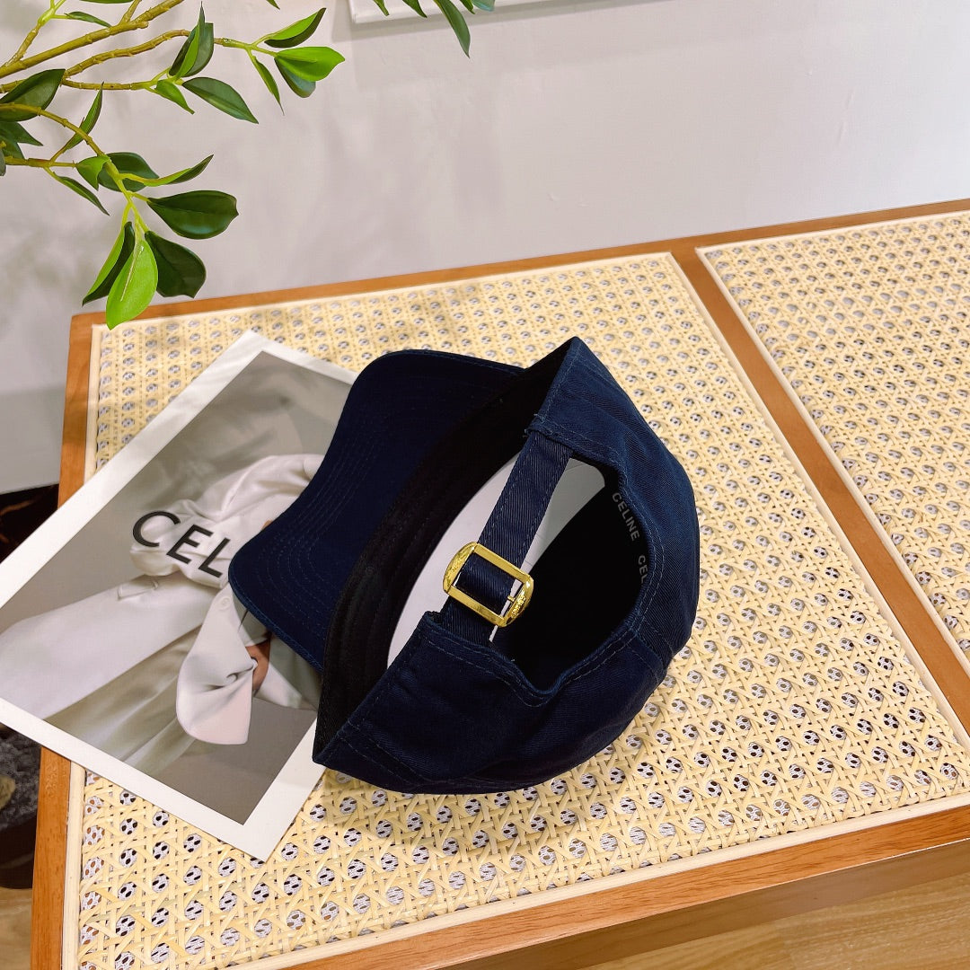 CELINE BASEBALL CAP MODEL 652273 IN DEEP NAVY FABRIC