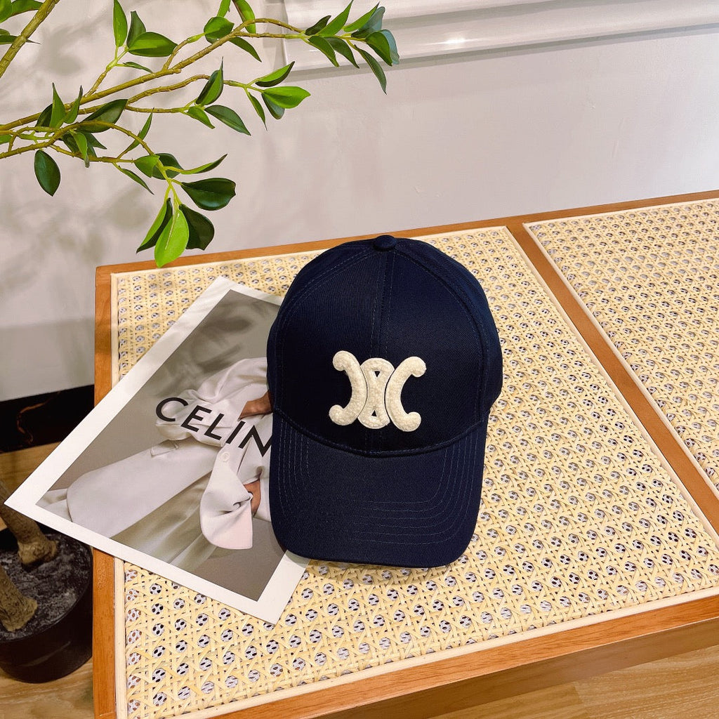 CELINE BASEBALL CAP MODEL 652273 IN DEEP NAVY FABRIC