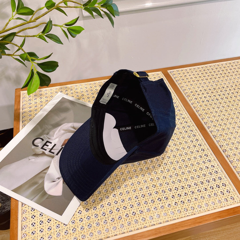 CELINE BASEBALL CAP MODEL 652273 IN DEEP NAVY FABRIC