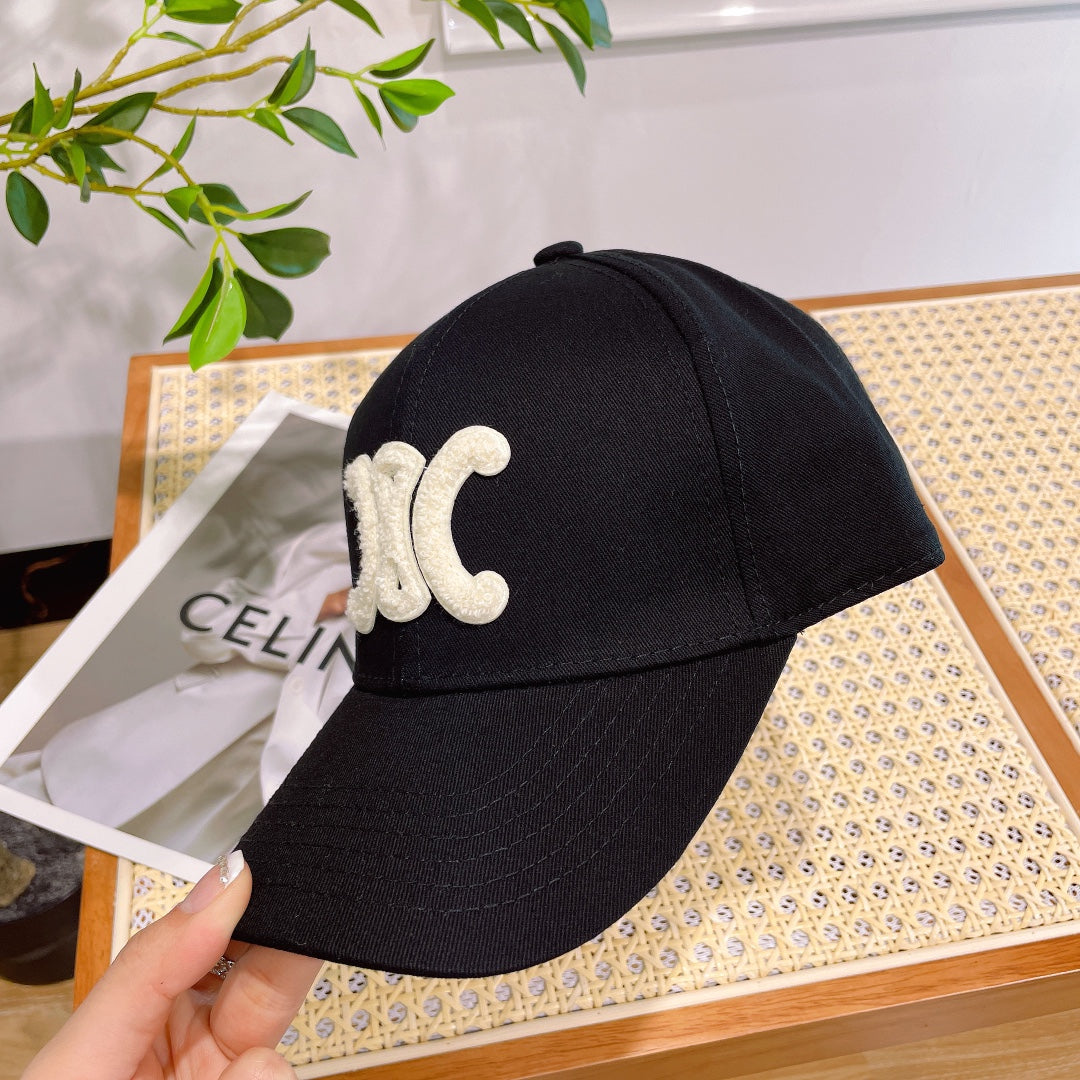 CELINE BASEBALL CAP MODEL 652274 IN BLACK FABRIC