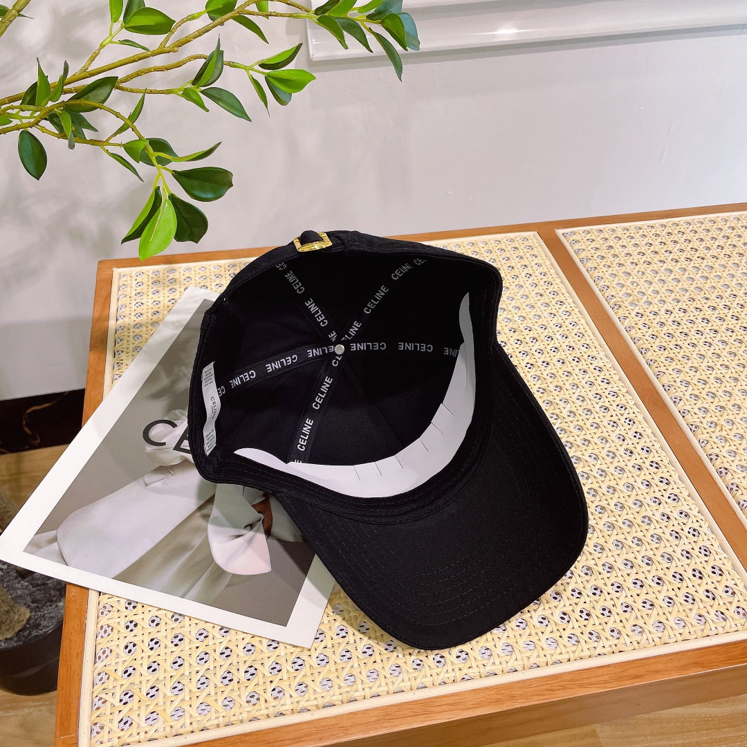CELINE BASEBALL CAP MODEL 652274 IN BLACK FABRIC