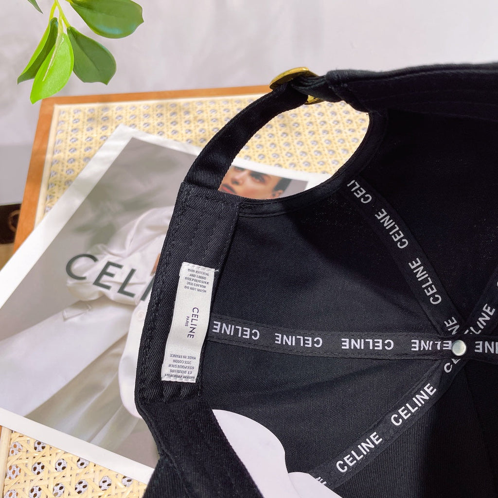 CELINE BASEBALL CAP MODEL 652274 IN BLACK FABRIC