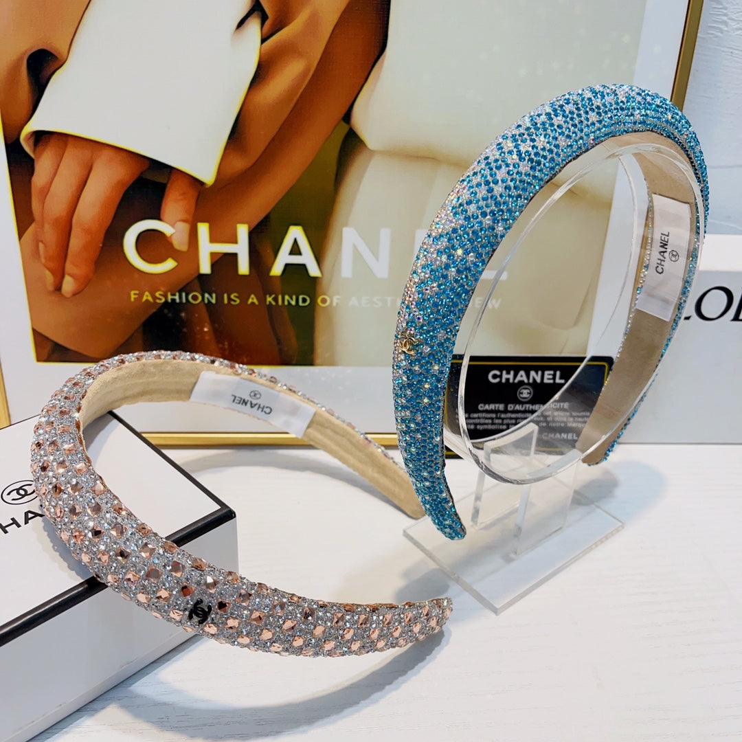 CHANEL COLORFUL CRYSTAL HAIRBAND 925617