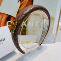 CHANEL CHESTNUT BROWN LAMBSKIN HAIRBAND 925628