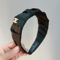 CHANEL BLACK FABRIC HAIRBAND 925661