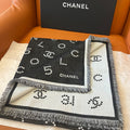 CHANEL 25S SCARF 140 IN WOOL SILK 700811