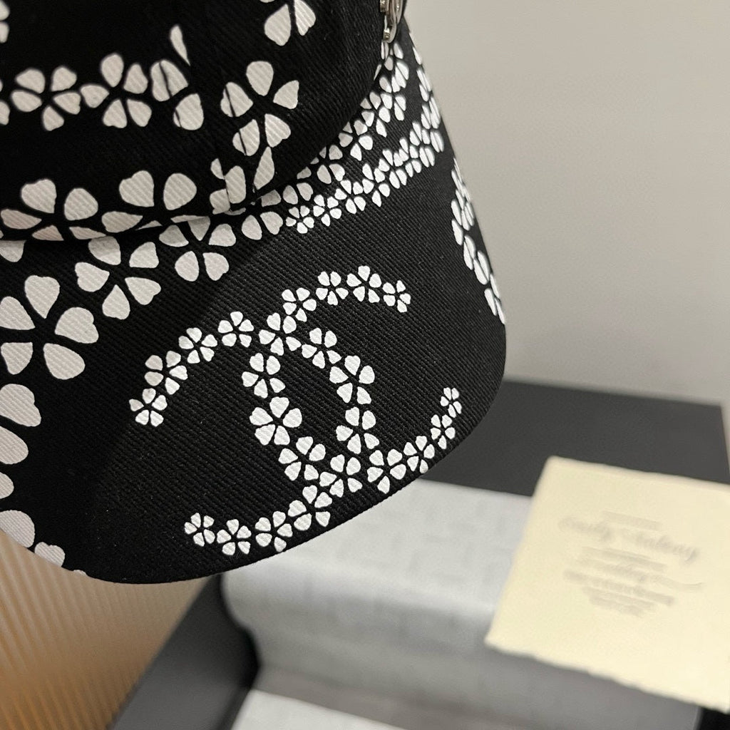 CHANEL BASEBALL HAT BLACK PATTERN 674031