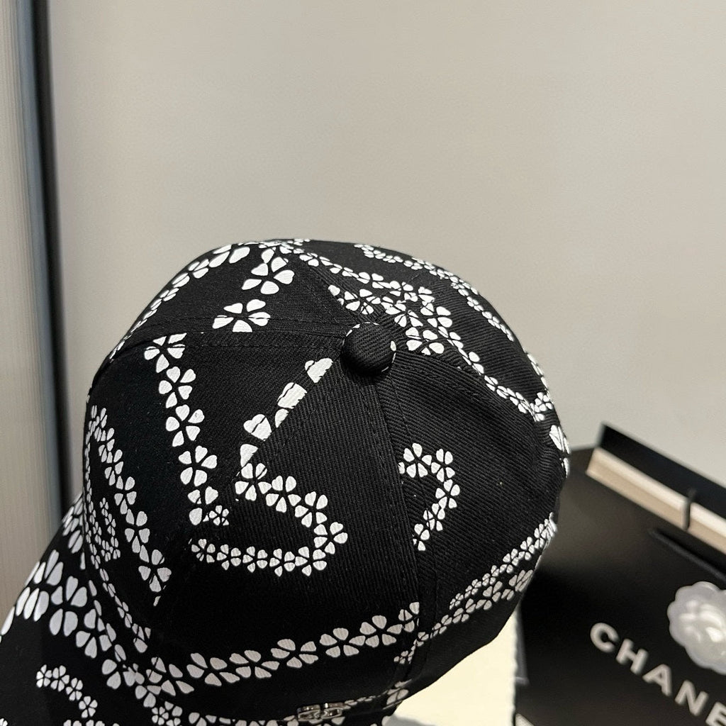 CHANEL BASEBALL HAT BLACK PATTERN 674031