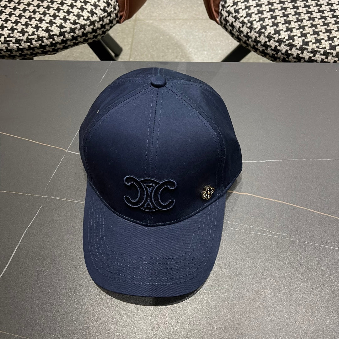 CELINE BASEBALL CAP MODEL 650286 IN NAVY BLUE FABRIC