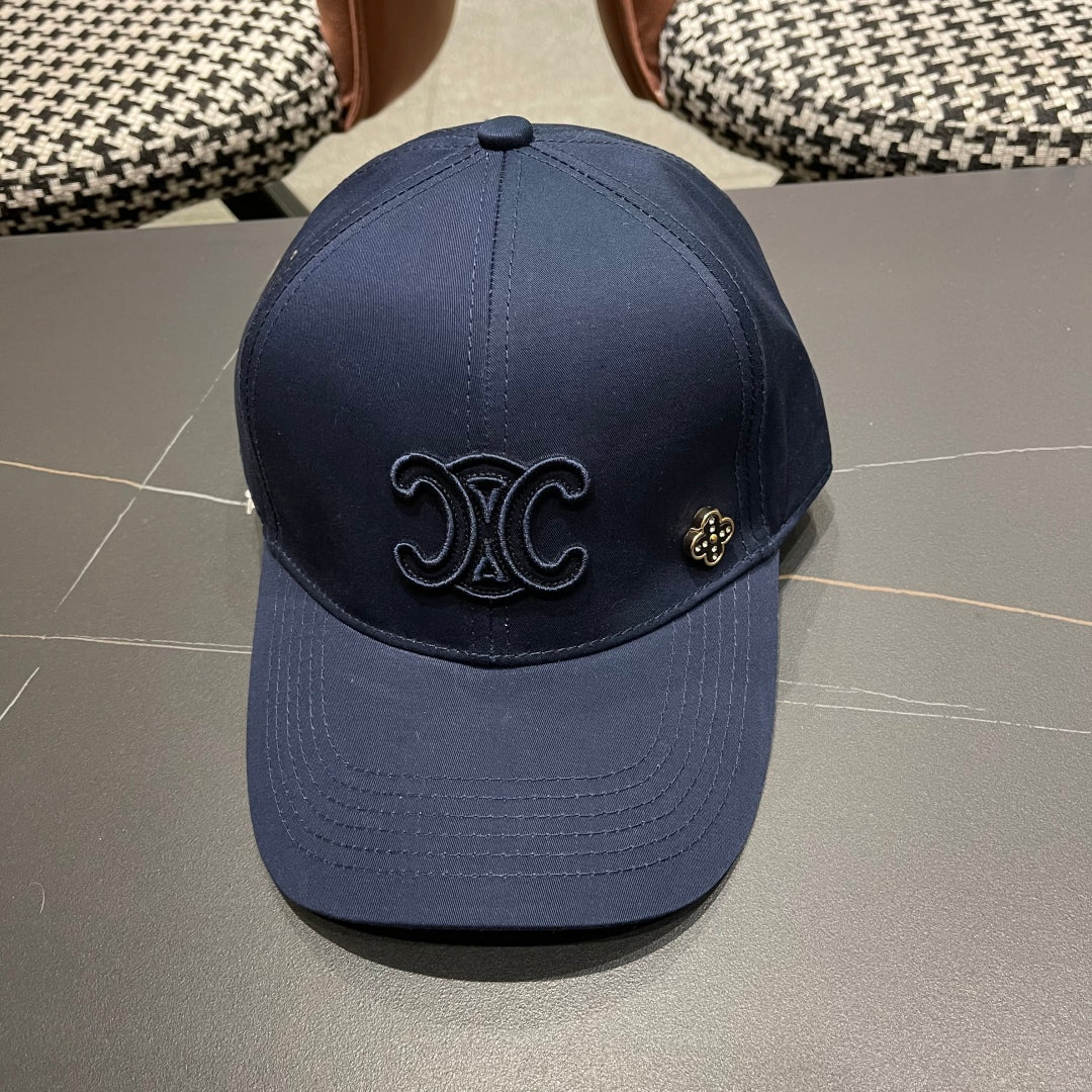 CELINE BASEBALL CAP MODEL 650286 IN NAVY BLUE FABRIC