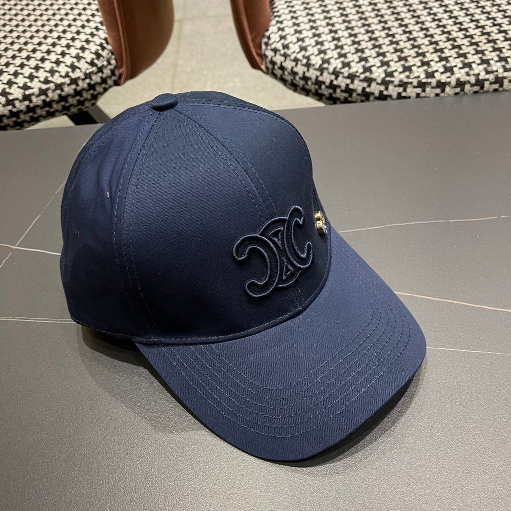 CELINE BASEBALL CAP MODEL 650286 IN NAVY BLUE FABRIC