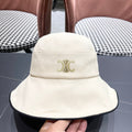 CELINE BUCKET HAT MODEL 650289 IN WHITE FABRIC