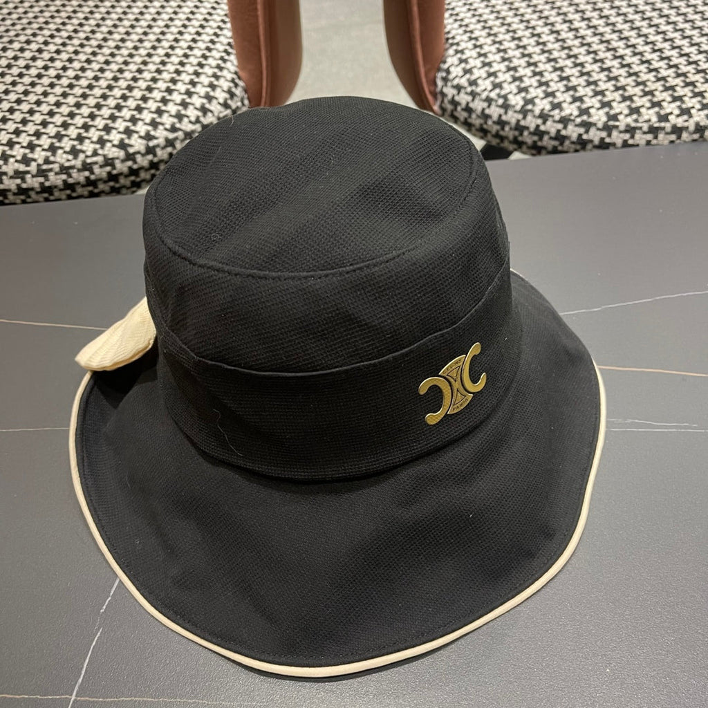 CELINE BUCKET HAT MODEL 650290 IN BLACK FABRIC