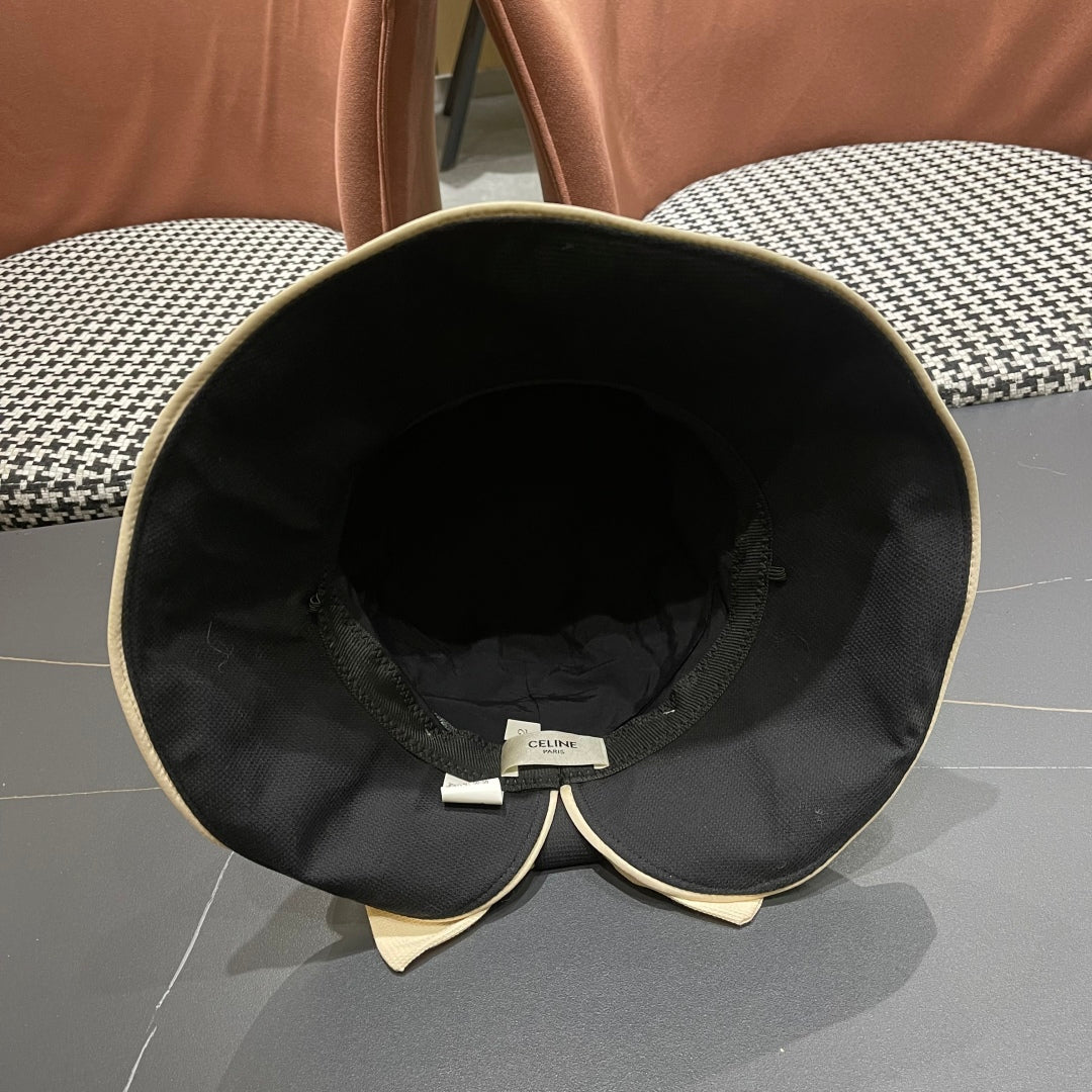 CELINE BUCKET HAT MODEL 650290 IN BLACK FABRIC