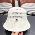 CELINE BUCKET HAT MODEL 651868 IN WHITE CROCHET