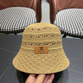 CELINE BUCKET HAT MODEL 651869 IN DARK BEIGE CROCHET