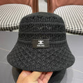 CELINE BUCKET HAT MODEL 651870 IN BLACK CROCHET