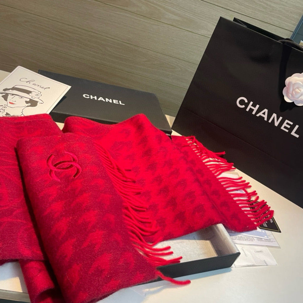 CHANEL 25S SCARF 180 CM IN CASHMERE 942937