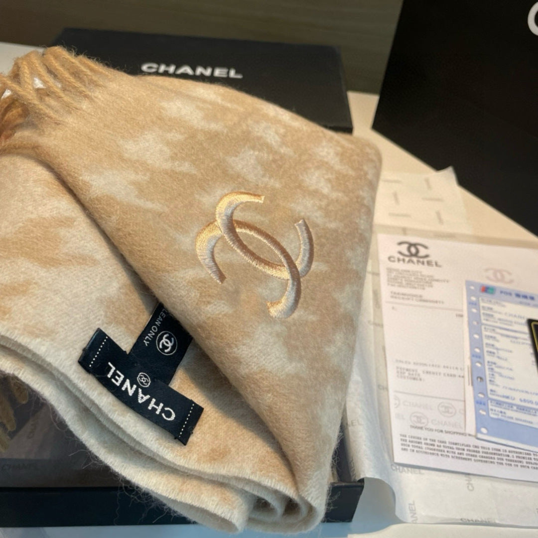 CHANEL 25S SCARF 180 CM IN CASHMERE 942938
