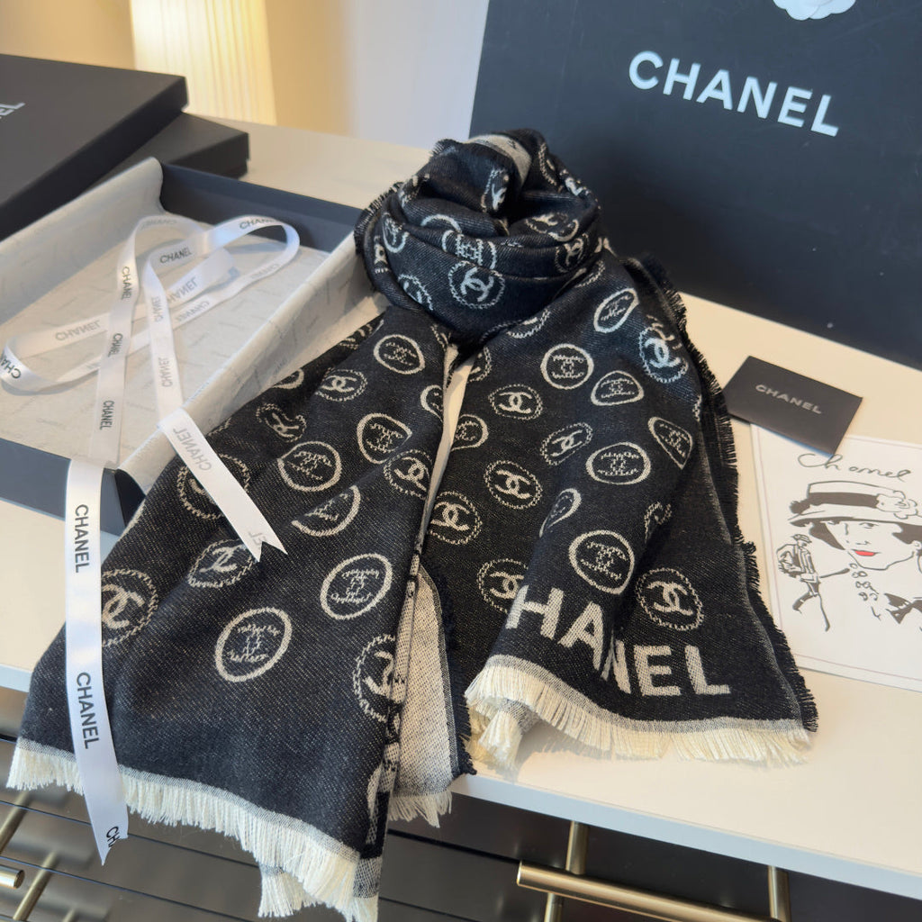 CHANEL 25S SCARF 200 CM IN CASHMERE 942945