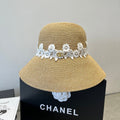 CELINE WIDE BRIM HAT MODEL 652030 IN WOVEN STRAW