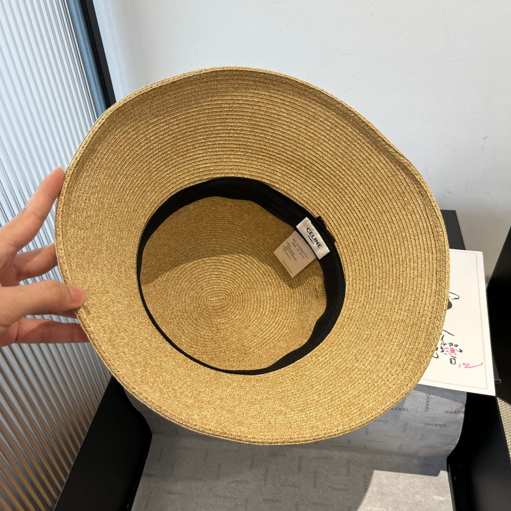 CELINE WIDE BRIM HAT MODEL 652030 IN WOVEN STRAW
