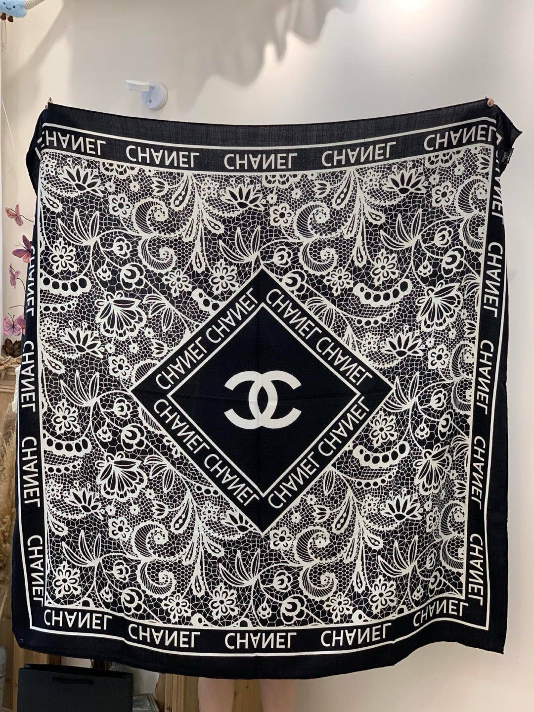 CHANEL 25S SCARF 135 CM IN CASHMERE AND SILK 943317