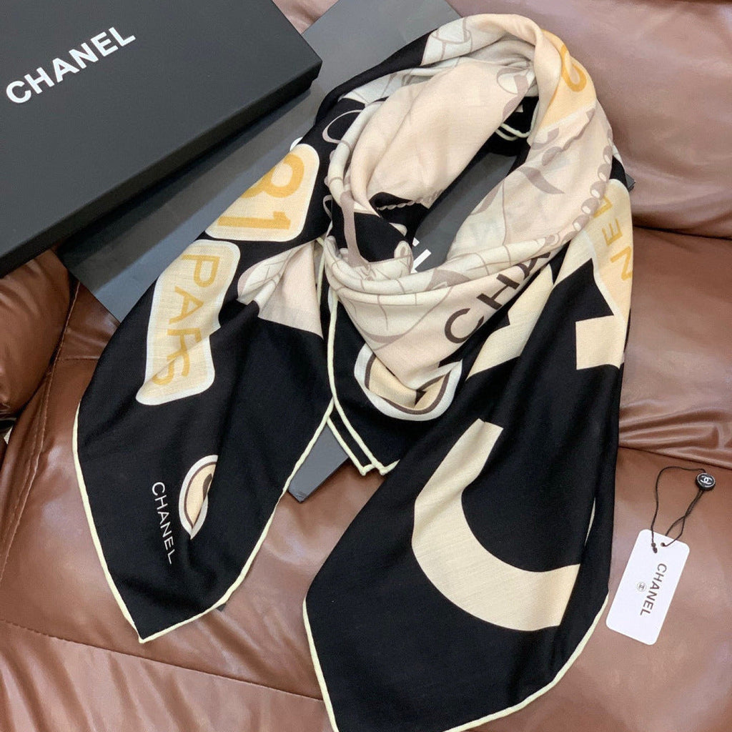 CHANEL 25S SCARF 135 IN CASHMERE 991651