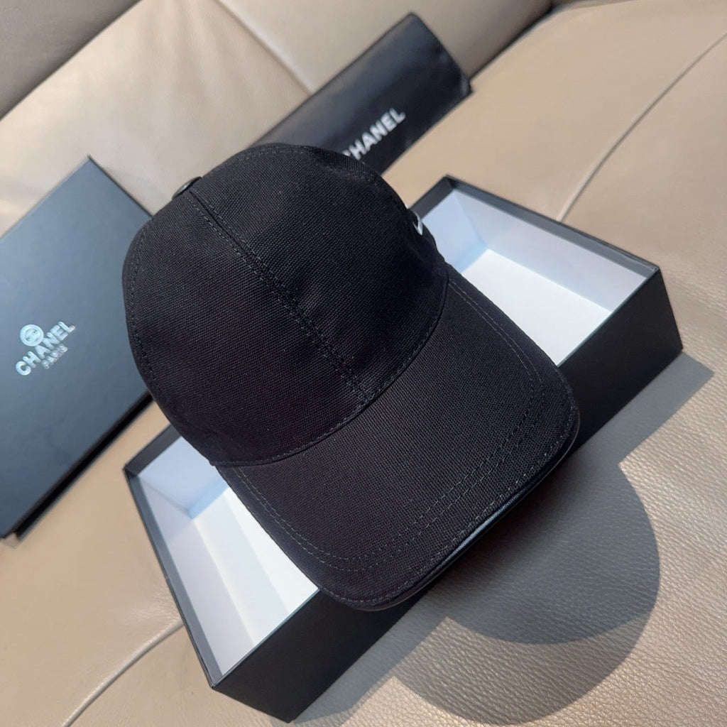 CHANEL BASEBALL HAT IN BLACK DOUBLE C EMBROIDERED 674174