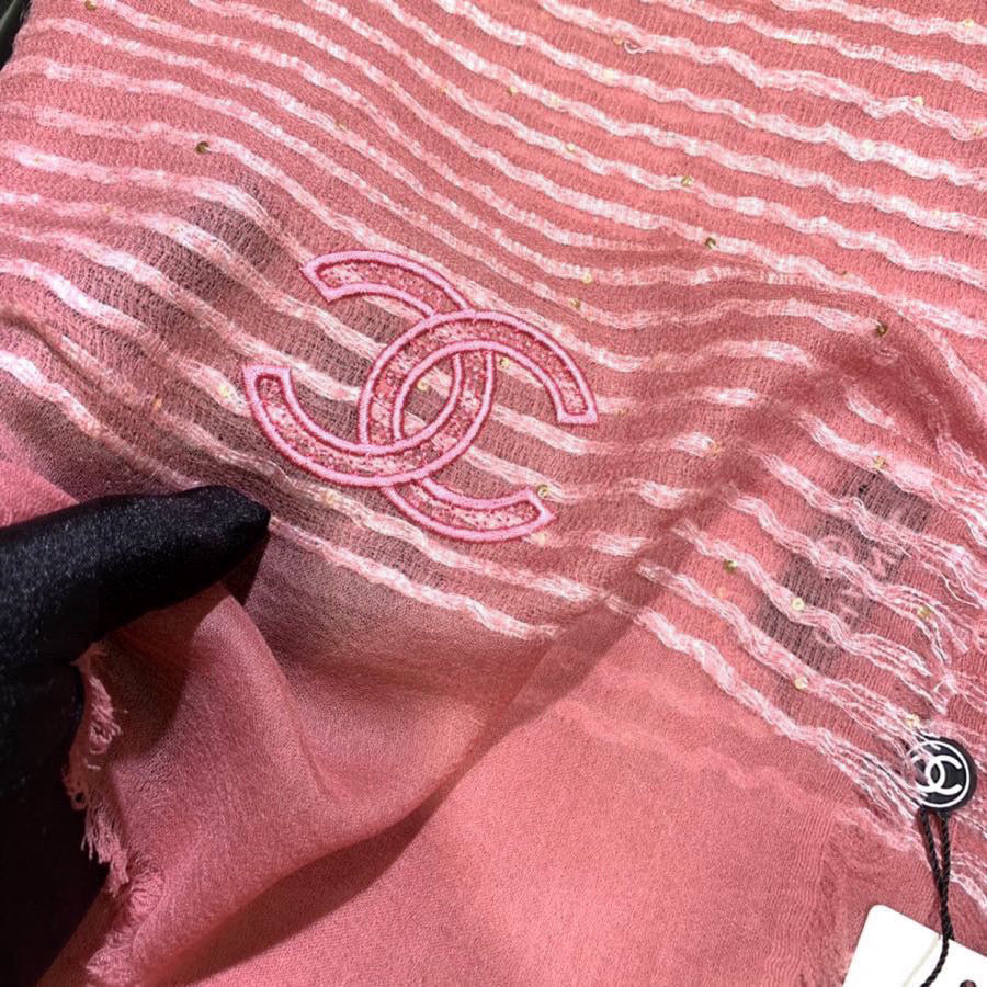 CHANEL 25S SCARF 200 IN CASHMERE VELVET 735756