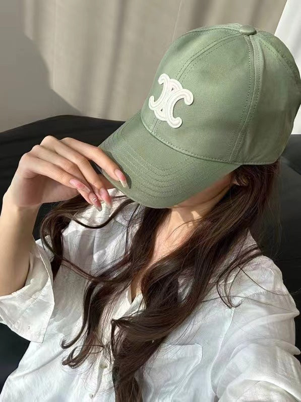 CELINE BASEBALL CAP MODEL 650700 IN GREEN COTTON