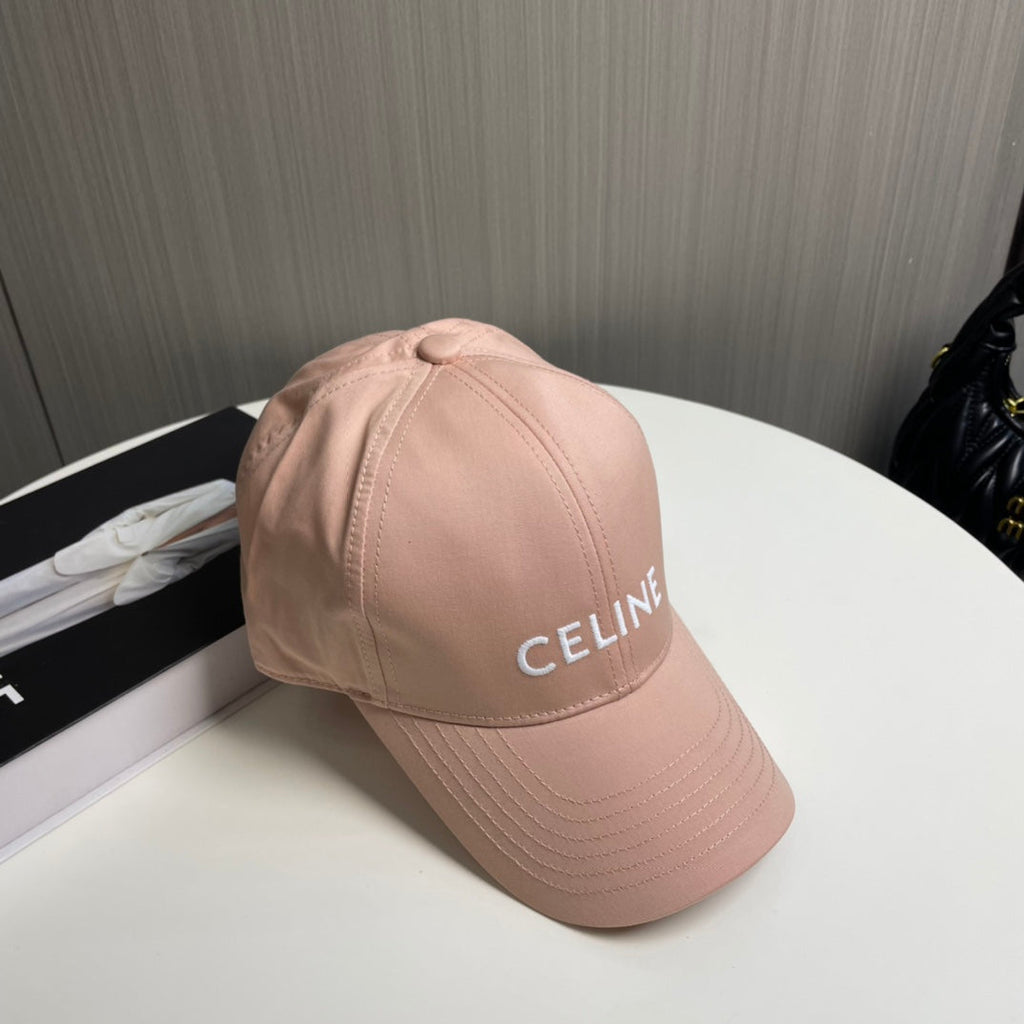 CELINE BASEBALL CAP MODEL 650710 IN LIGHT PINK COTTON