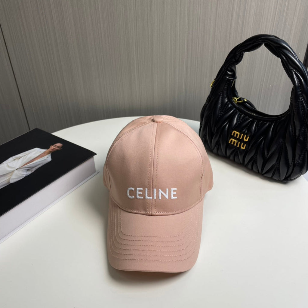 CELINE BASEBALL CAP MODEL 650710 IN LIGHT PINK COTTON