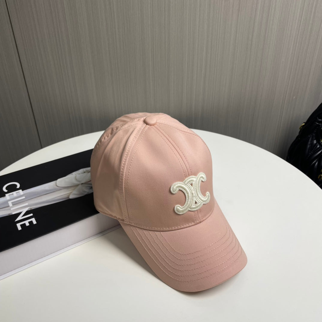 CELINE BASEBALL CAP MODEL 650711 IN LIGHT PINK COTTON