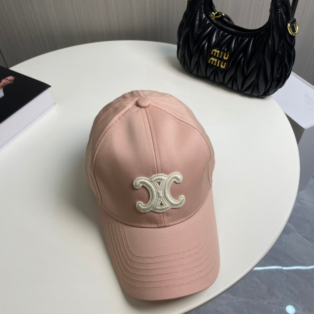 CELINE BASEBALL CAP MODEL 650711 IN LIGHT PINK COTTON