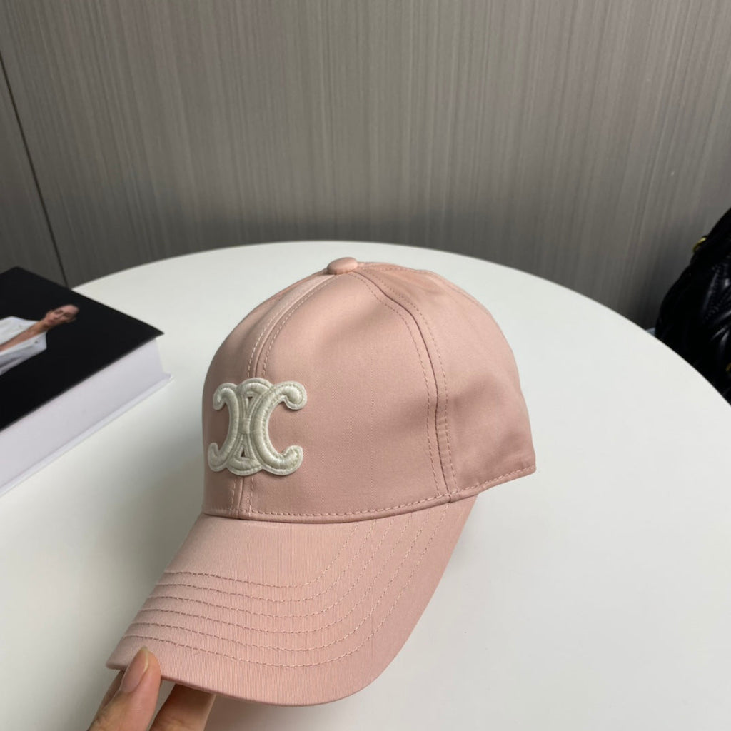 CELINE BASEBALL CAP MODEL 650711 IN LIGHT PINK COTTON