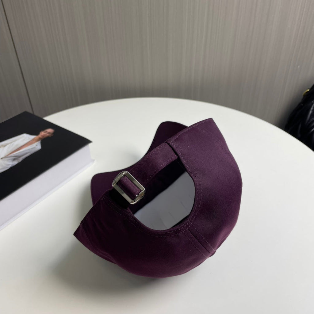 CELINE BASEBALL CAP MODEL 650713 IN WINE PURPLE COTTON