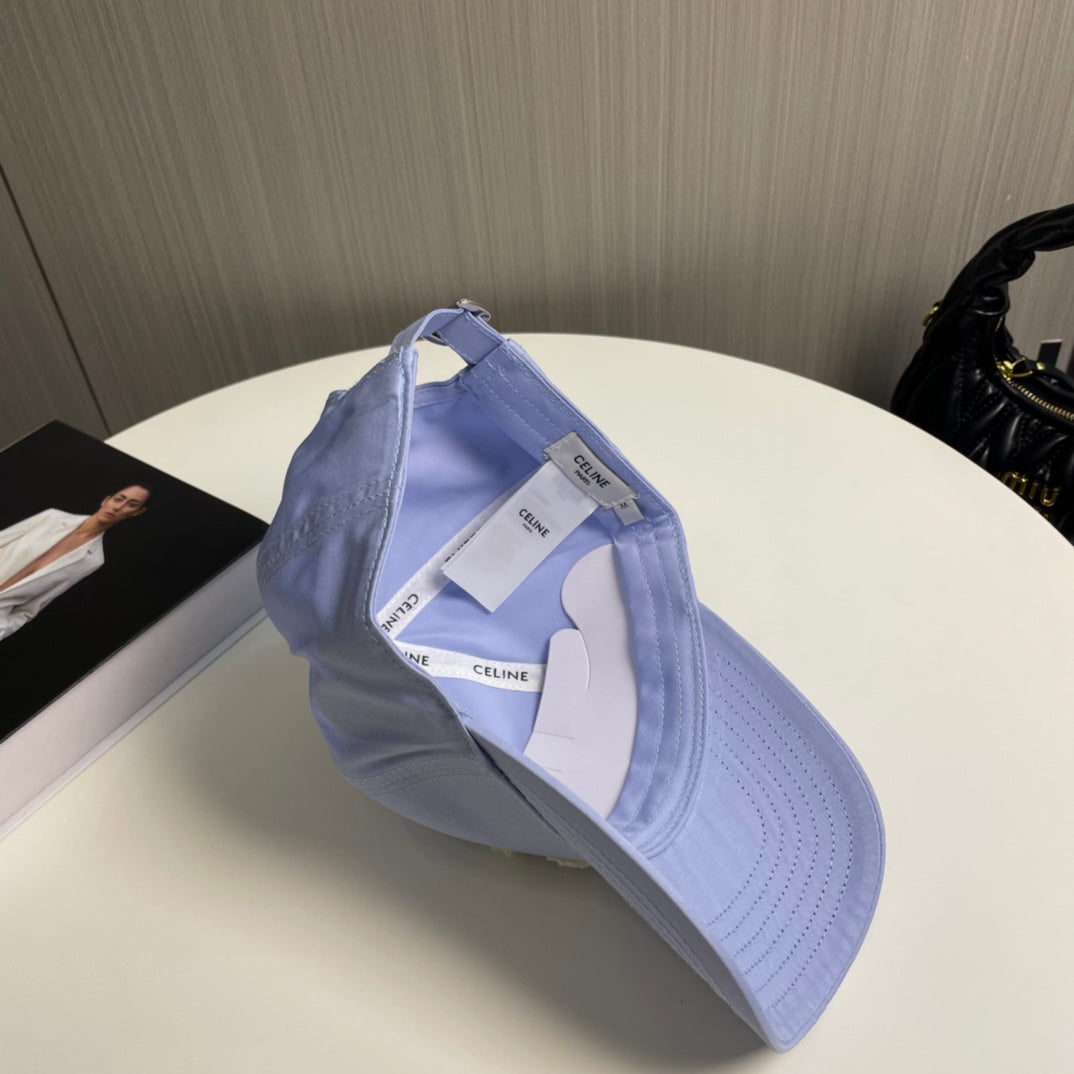 CELINE BASEBALL CAP MODEL 650714 IN LIGHT PURPLE COTTON