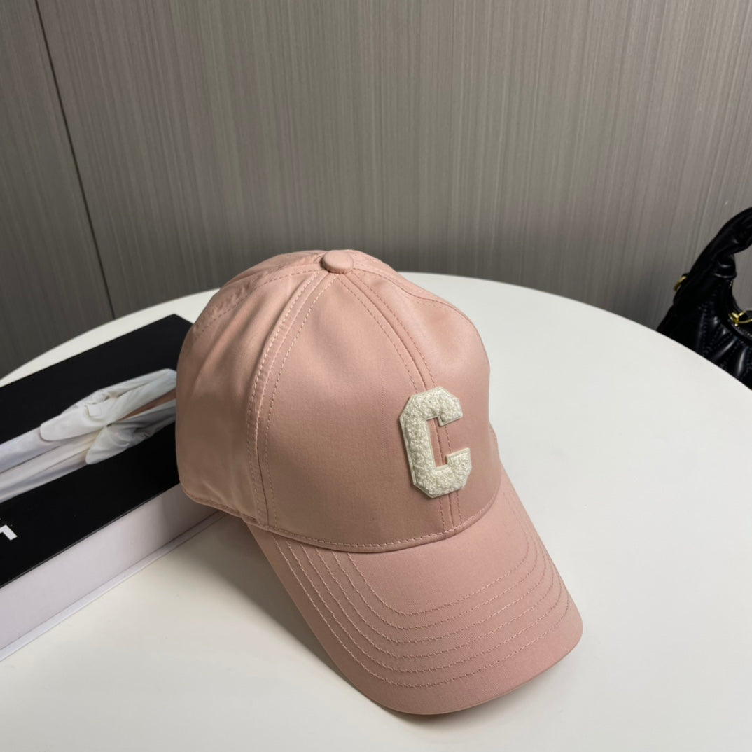 CELINE BASEBALL CAP MODEL 650715 IN LIGHT PINK COTTON