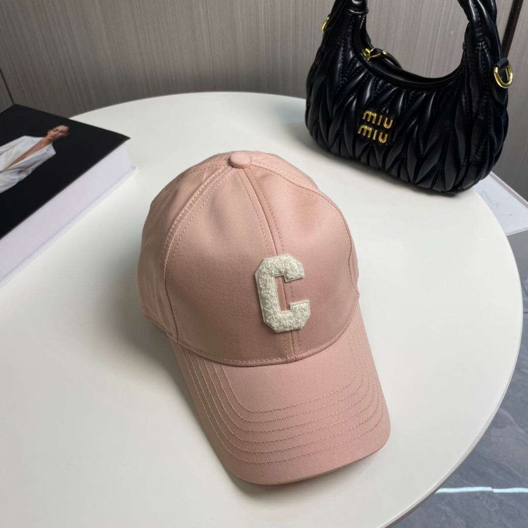 CELINE BASEBALL CAP MODEL 650715 IN LIGHT PINK COTTON