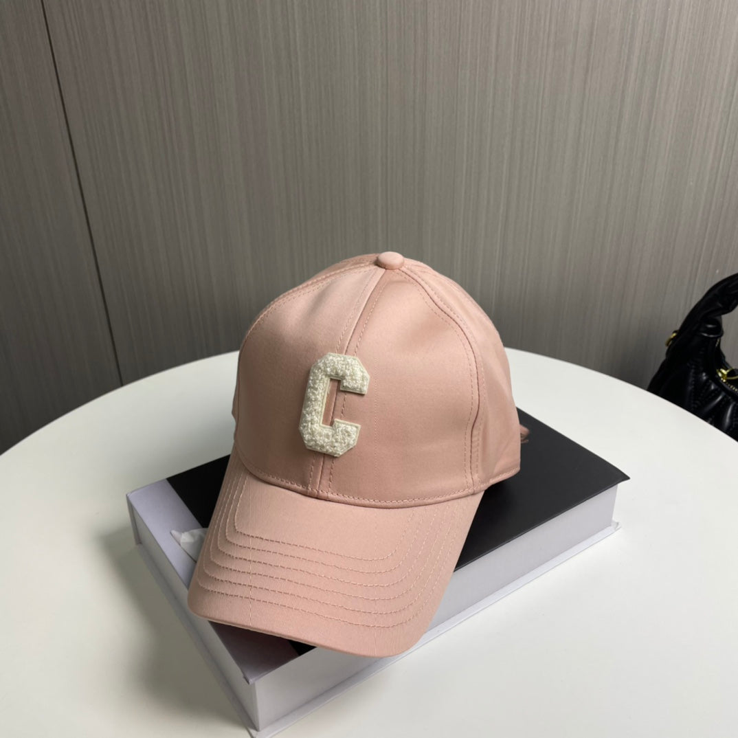 CELINE BASEBALL CAP MODEL 650715 IN LIGHT PINK COTTON