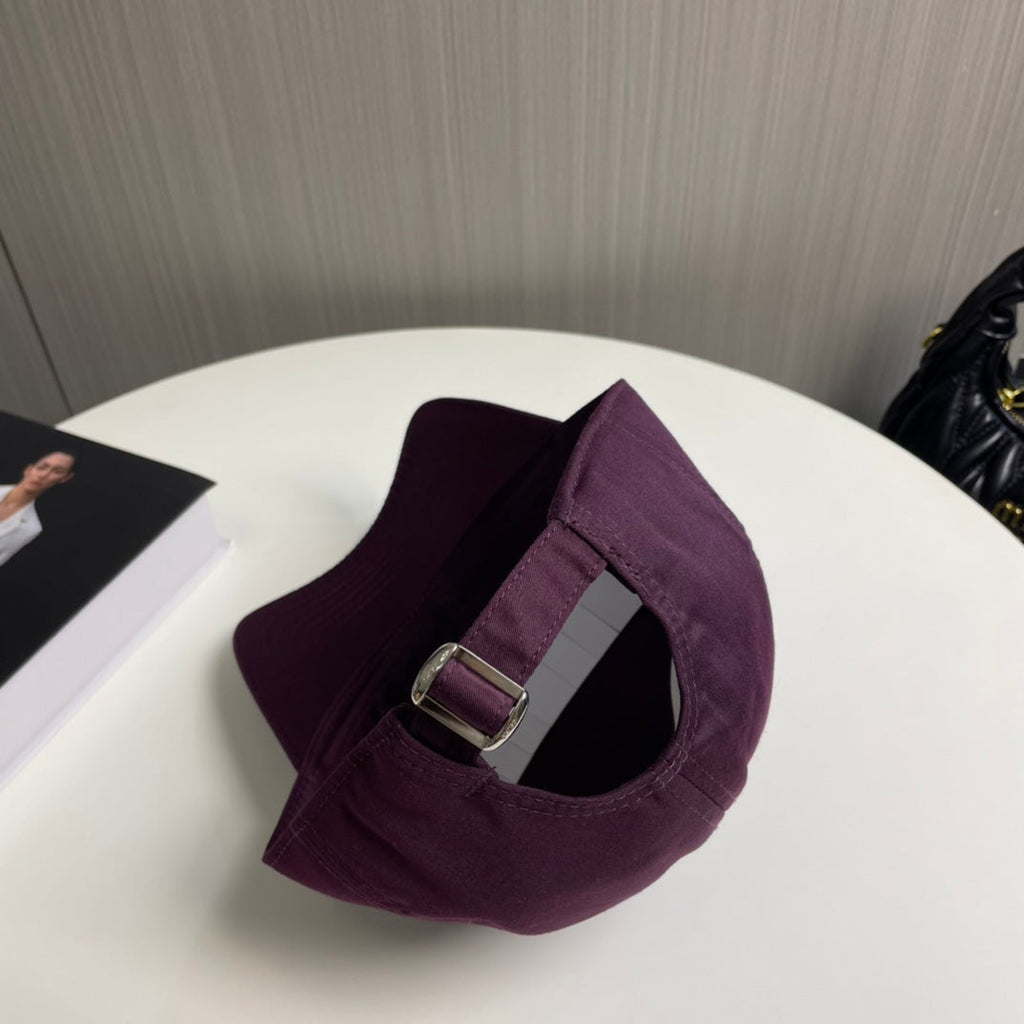 CELINE BASEBALL CAP MODEL 650716 IN WINE PURPLE COTTON