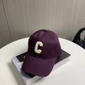 CELINE BASEBALL CAP MODEL 650716 IN WINE PURPLE COTTON