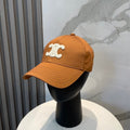 CELINE BASEBALL CAP MODEL 650752 IN BURNT ORANGE COTTON