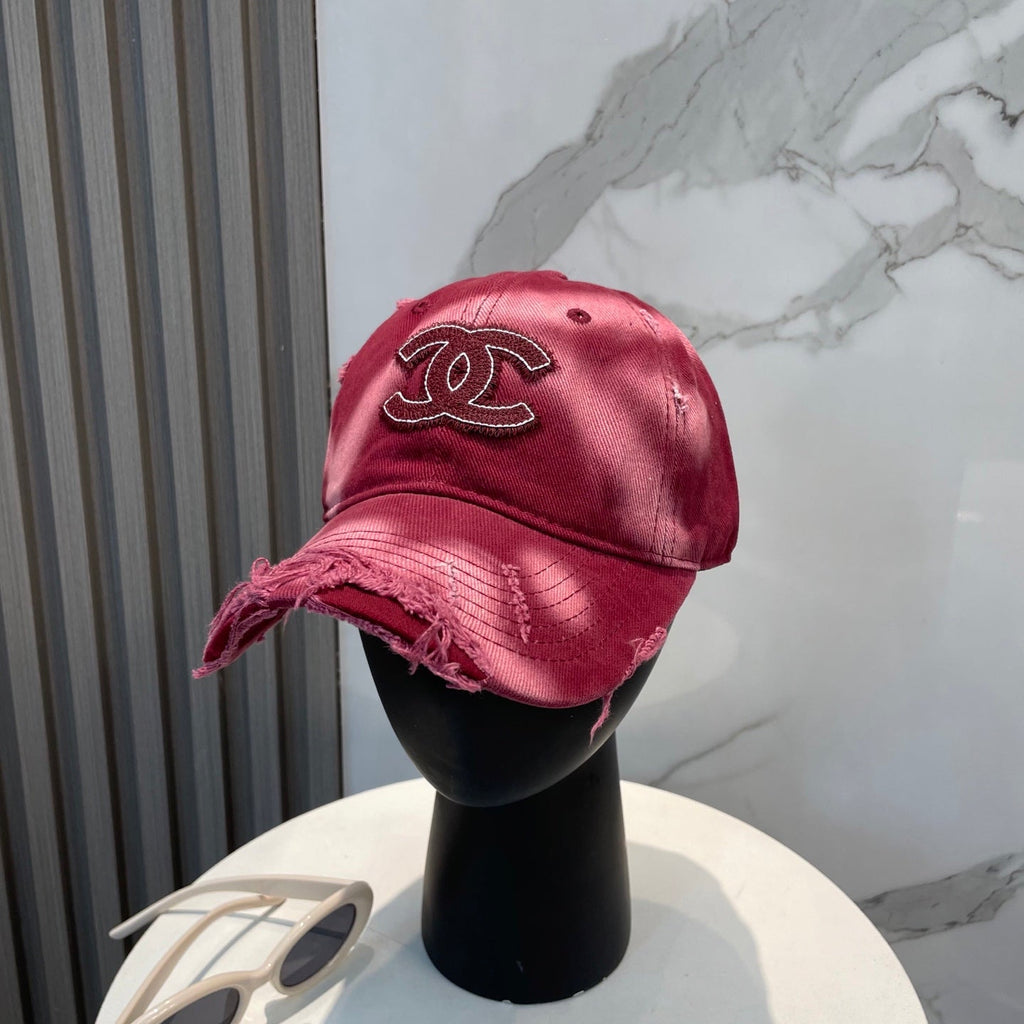 CHANEL BASEBALL HAT IN MAROON JEAN 672989