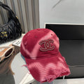 CHANEL BASEBALL HAT IN MAROON JEAN 672989