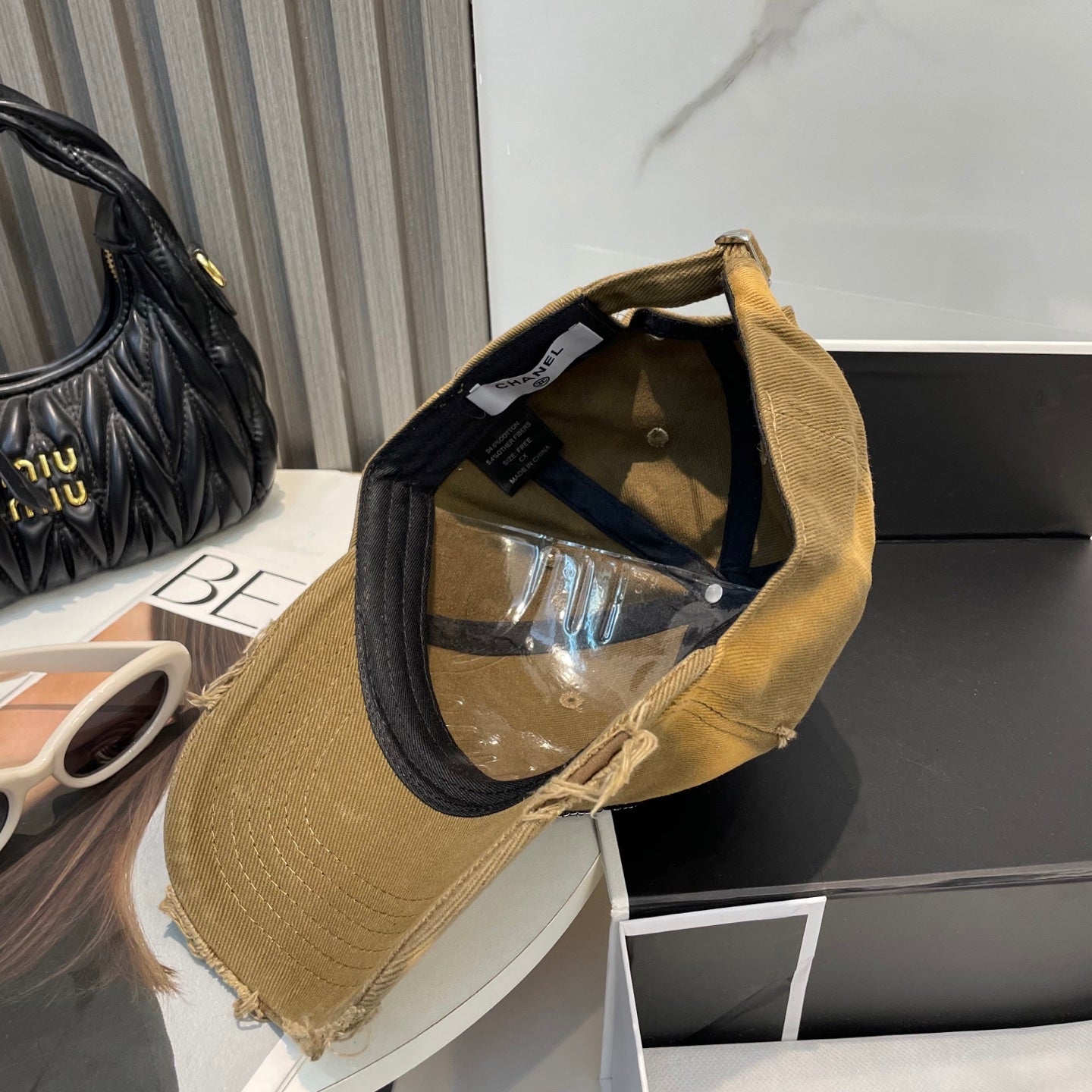 CHANEL BASEBALL HAT IN BROWN JEAN 672992