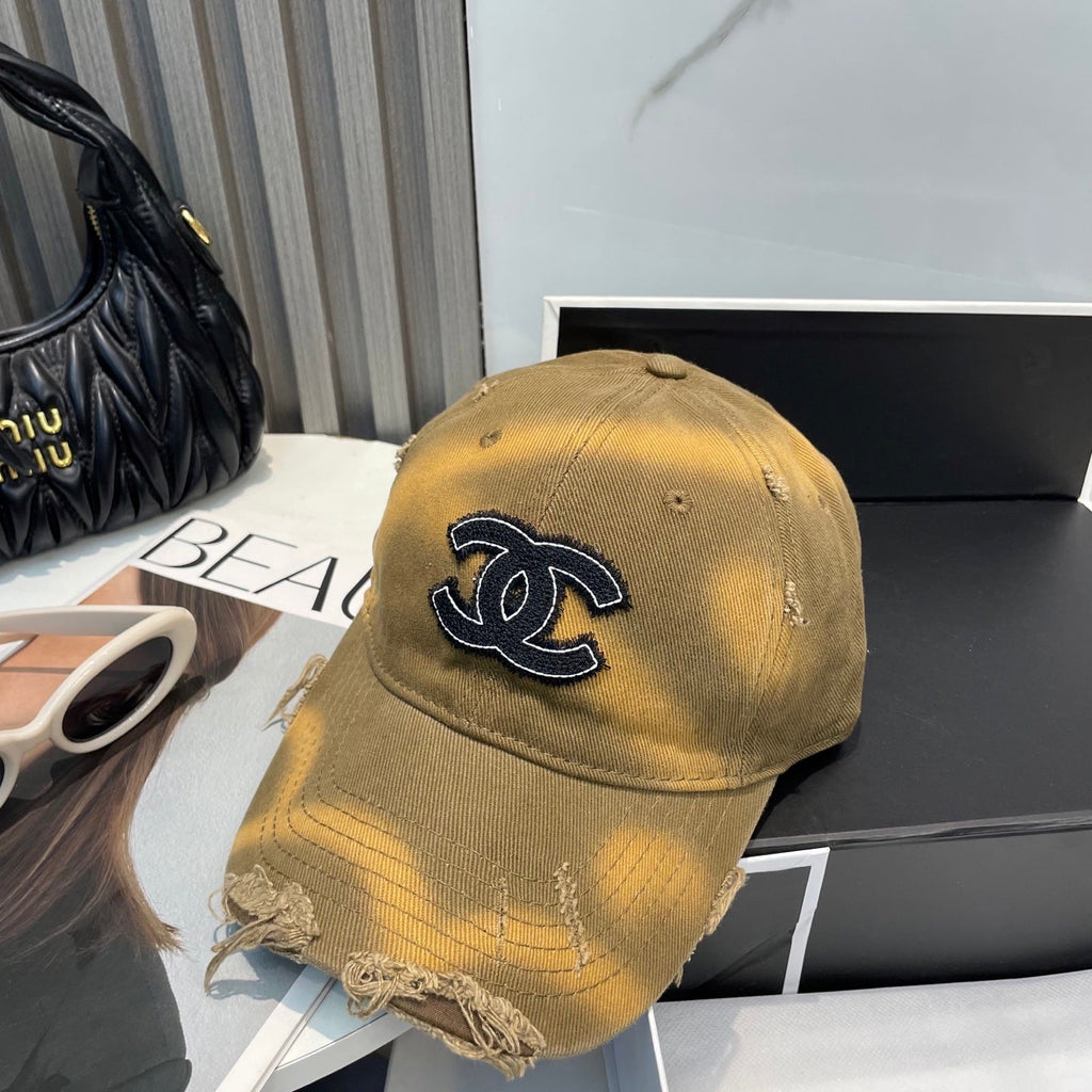 CHANEL BASEBALL HAT IN BROWN JEAN 672992