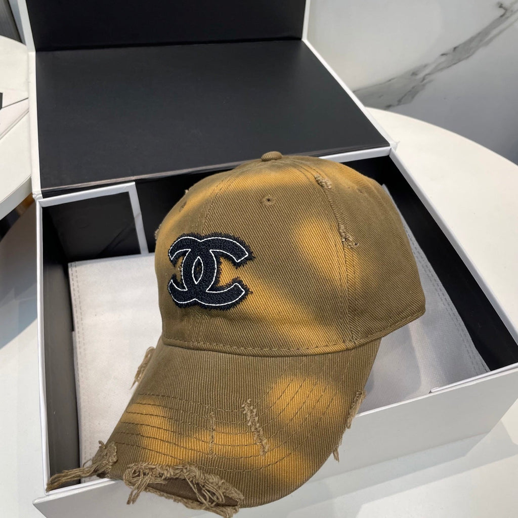 CHANEL BASEBALL HAT IN BROWN JEAN 672992